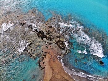 High angle view of beach