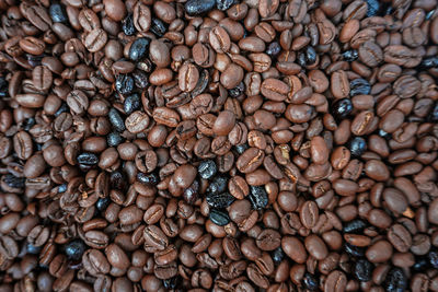Full frame shot of roasted coffee beans
