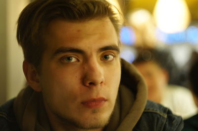 Close-up portrait of young man