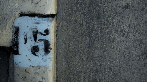 Close-up of weathered wall