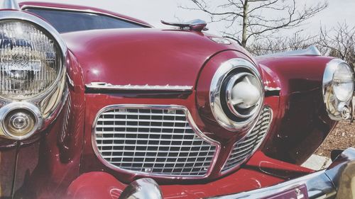 Close-up of vintage car