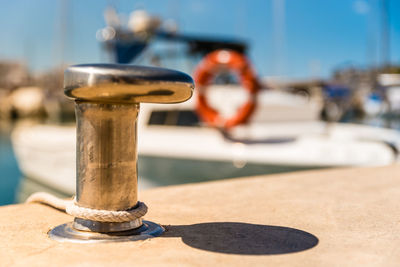 Close-up of water on table