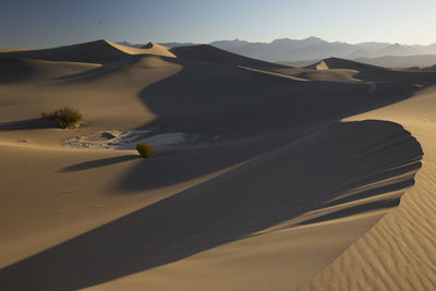 Scenic view of desert against sky