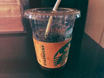 Close-up of drink on table