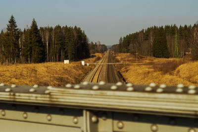 Railroads and the sky.