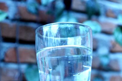 Close-up of drink in glass on table