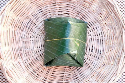 Full frame shot of wicker basket