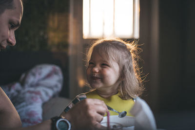 Cute girl looking at camera