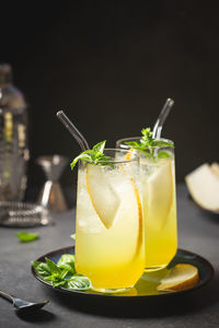 Close-up of drink on table