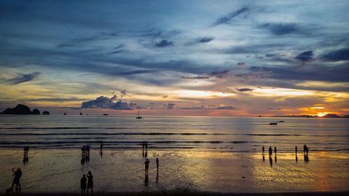 View of calm sea against scenic sky