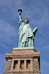 Low angle view of statue