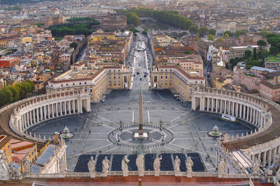 High angle view of vatican