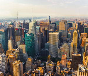 Aerial view of buildings in city