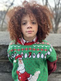 Portrait of a cute redhead boy