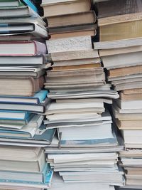 Stack of books on shelf