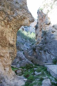 Rock formation against sky