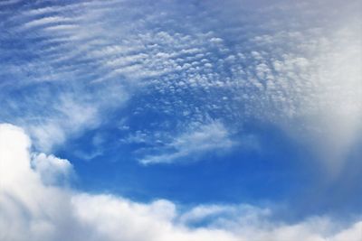 Low angle view of clouds in sky