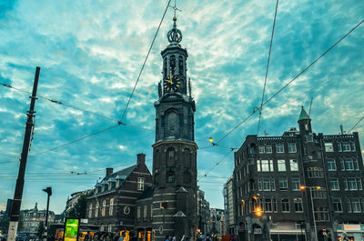 Low angle view of buildings against sky