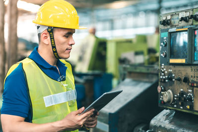 Young man working