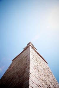 Low angle view of building against clear sky