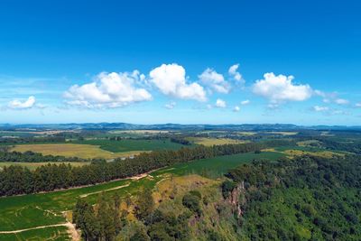 Panoramic view of agriculture field. rural and countryside scene. great landscape.