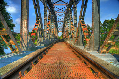 Railroad tracks against sky