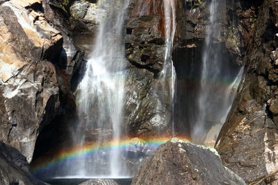 Scenic view of waterfall