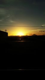 Silhouette landscape at sunset