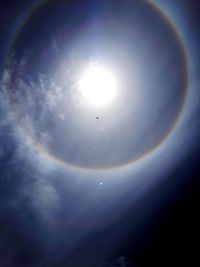 Low angle view of moon in sky