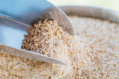 High angle view of bread in container