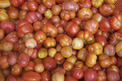 Full frame shot of oranges at market