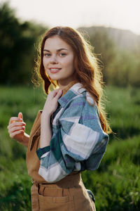 Young woman holding book