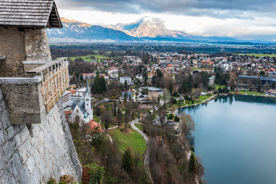 Panorama from the bled castle. slovenia