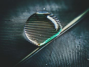 High angle view of metal on table