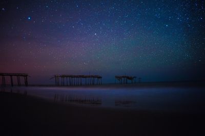 Scenic view of star field against star field