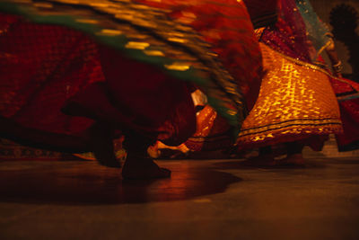 Low section of women dancing