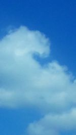 Low angle view of clouds in blue sky