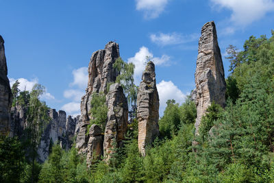 The rock formations prachovské skály near jicín, czech republic