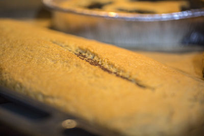 Close-up of bread on table at store