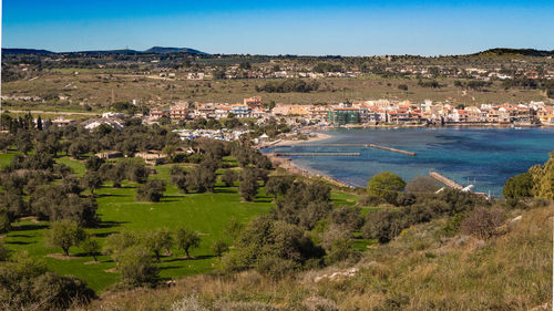 View of brucoli, a fisher village in sicily - italy.