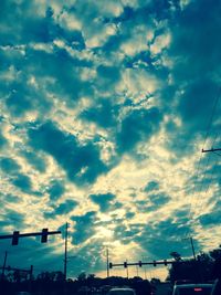 Low angle view of cloudy sky