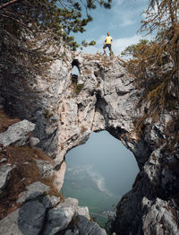 Scenic view of rocks and mountains