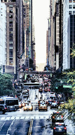 Cars parked on street