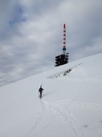 Hiking to the top, ski touring down to the valley  
