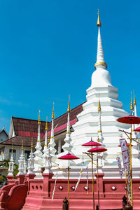 View of temple building against clear sky