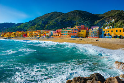 Colorful houses of varigotti in the province of savona.