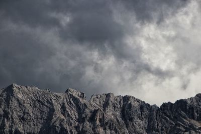 Panoramic view of rocks and mountains against sky