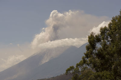 Low angle view of mountain against sky