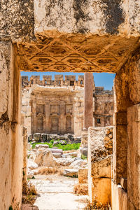 Baalbek temple complex located bekaa valley, lebanon