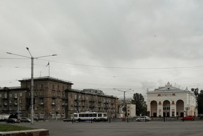 Built structures against the sky
